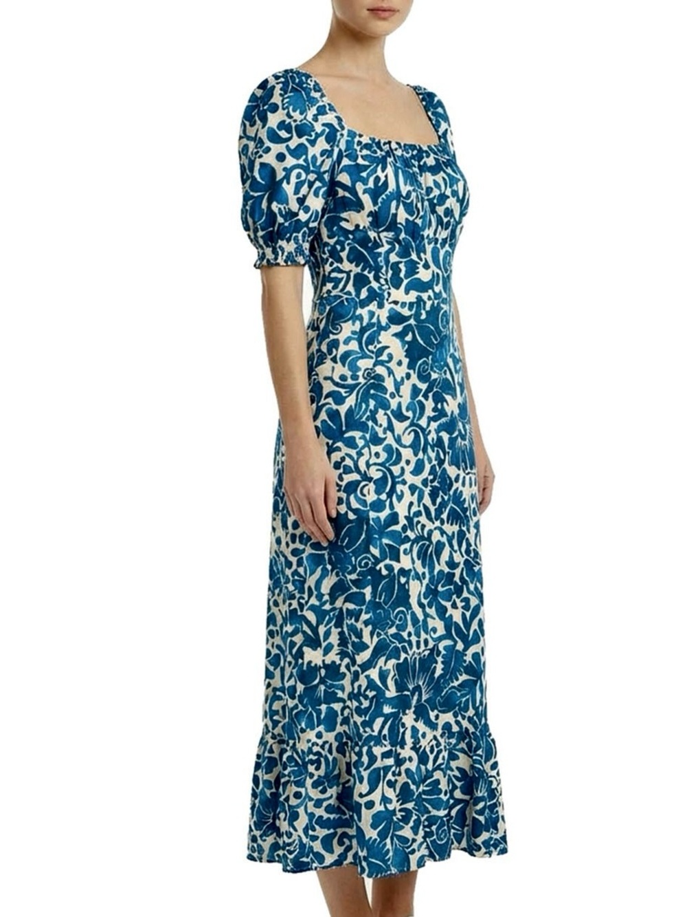 London Times floral linen maxi dress women’s 8
